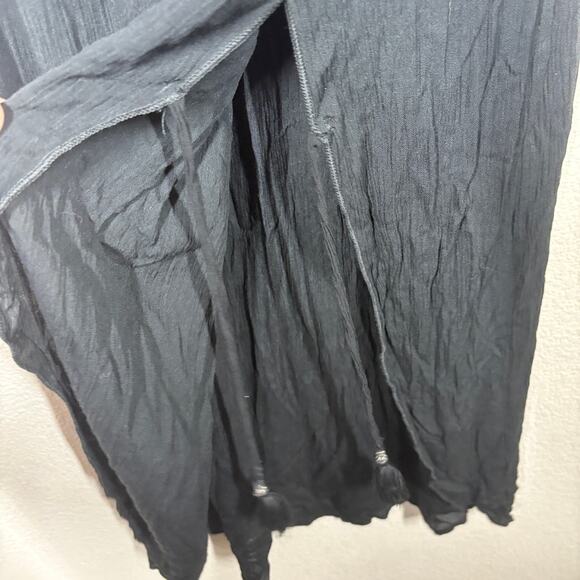 Becca Medium Ponza Bandeau Strapless Swim Coverup Dress Black Smocked Waist - Picture 6 of 9